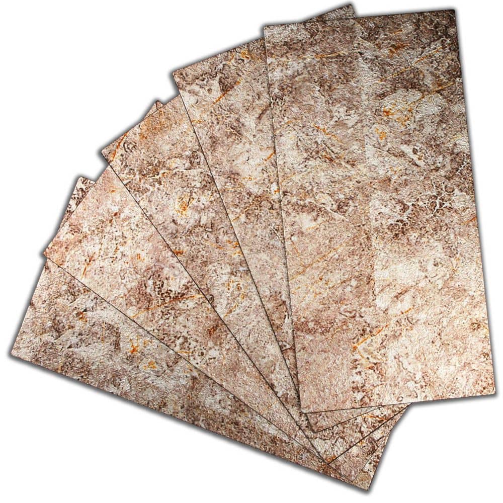 Yipscazo Subway Collection Mudstone Brown 8 in. x 4 in. PVC Peel and Stick Tile (4.5 sq. ft./20-Sheets)
