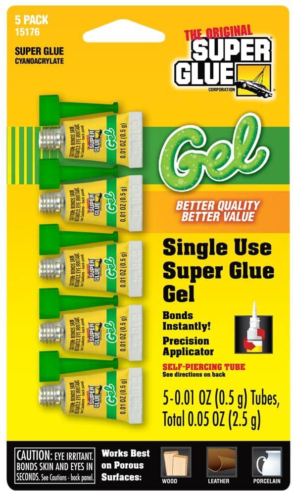 Super Glue 0.01 oz.  Gel Single Use Minis (5 per Pack) Tubes per Card (12-Pack)