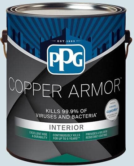 COPPER ARMOR 1 gal. PPG1154-2 Aloof Eggshell Antiviral and Antibacterial Interior Paint with Primer