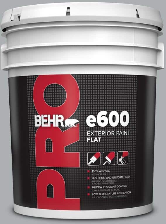 BEHR PRO 5 gal. #N500-3 Tin Foil Flat Exterior Paint