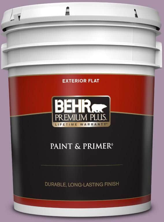 BEHR PREMIUM PLUS 5 gal. #670D-5 Garden Flower Flat Exterior Paint & Primer