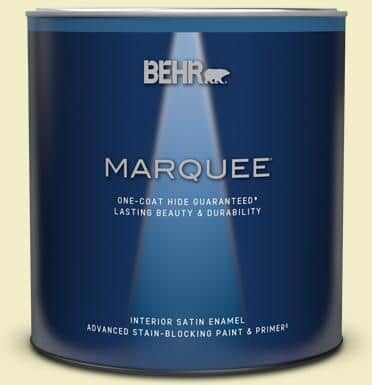 BEHR MARQUEE 1 qt. #400C-2 Home Song Satin Enamel Interior Paint & Primer