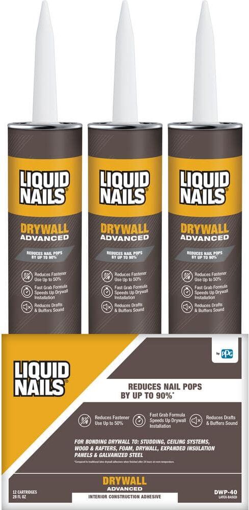 Liquid Nails 28 oz. Drywall Advanced Off-White Construction Adhesive (12-Pack)