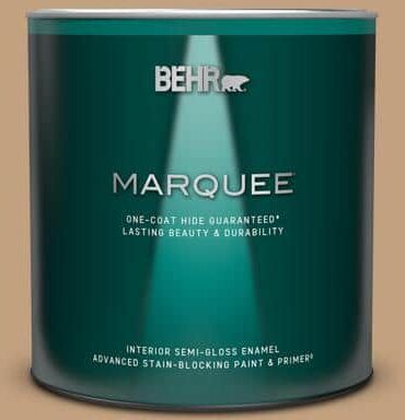 BEHR MARQUEE 1 qt. #S280-4 Real Cork One-Coat Hide Semi-Gloss Enamel Interior Paint & Primer