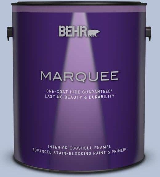 BEHR MARQUEE 1 gal. #610C-3 Virginia Blue Eggshell Enamel Interior Paint & Primer