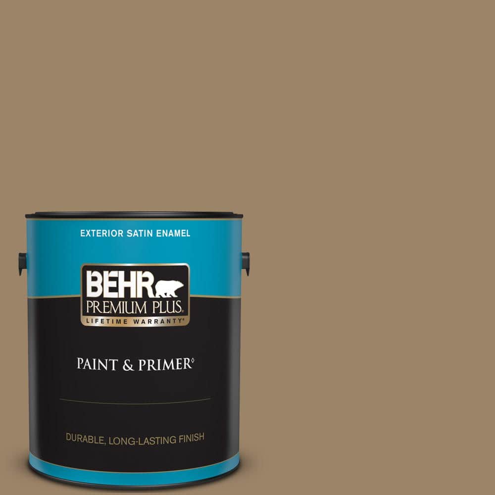 BEHR PREMIUM PLUS 1 gal. #PPU7-04 Collectible Satin Enamel Exterior Paint & Primer
