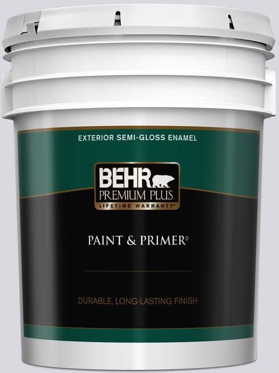 BEHR PREMIUM PLUS 5 gal. #MQ3-30 Petal Tip Semi-Gloss Enamel Exterior Paint & Primer