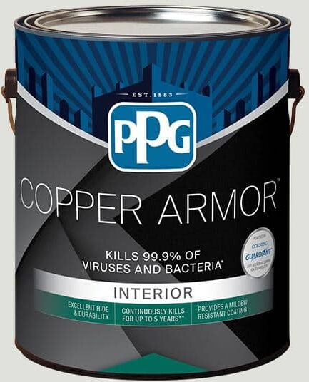 COPPER ARMOR 1 gal. PPG1009-1 Tundra Frost Eggshell Interior Paint