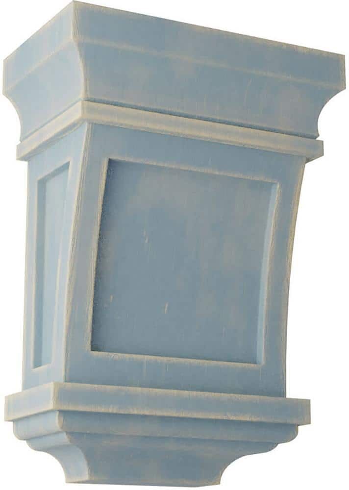 Ekena Millwork 5 in. x 7 in. x 3 in. Driftwood Blue Santa Fe Wood Vintage Decor Corbel