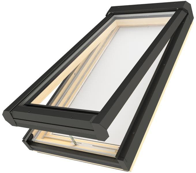 Fakro FV 22-1/2 in. x 26-1/2 in. Rough Opening, Manual Venting Deck-Mounted Skylight with Laminated Low-E Glass