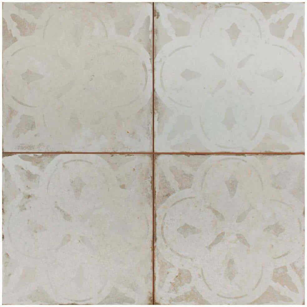 Merola Tile Kings Aurora White 17-5/8 in. x 17-5/8 in. Ceramic Floor and Wall Tile (10.95 sq. ft./Case)