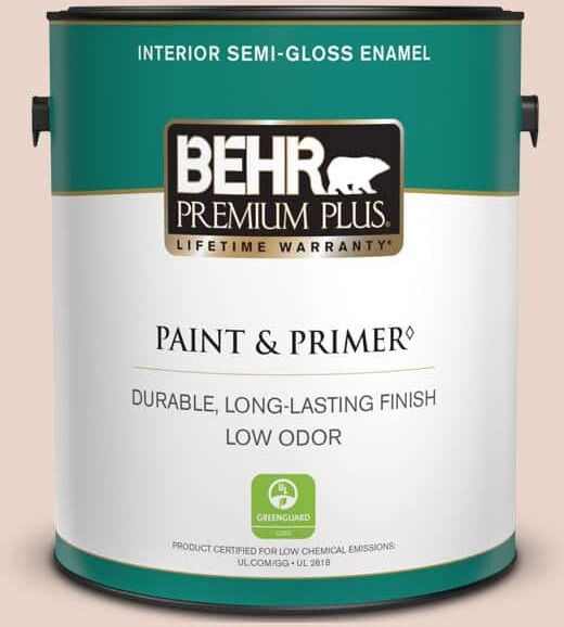 BEHR PREMIUM PLUS 1 gal. #S190-1 Seaside Villa Semi-Gloss Enamel Low Odor Interior Paint & Primer