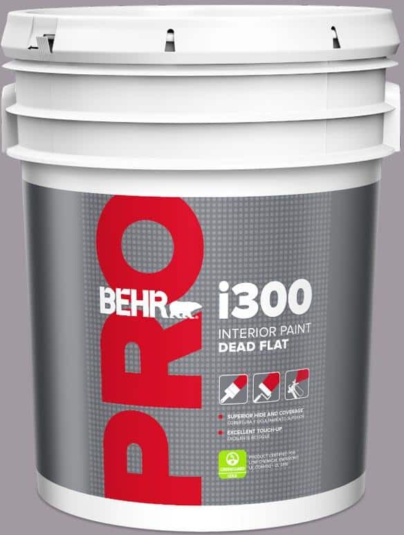 BEHR PRO 5 gal. #N570-3 Art Nouveau Glass Dead Flat Interior Paint