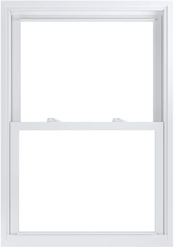 American Craftsman 31.75 in. x 45.25 in. 70 Pro Series Low-E Argon Glass Double Hung White Vinyl Replacement Window, Screen Incl