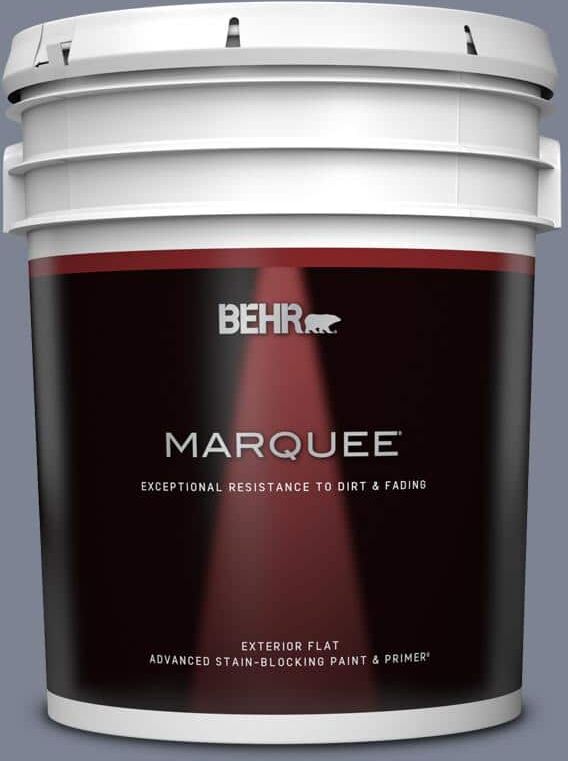 BEHR MARQUEE 5 gal. #610F-6 Deep Smoke Signal Flat Exterior Paint & Primer