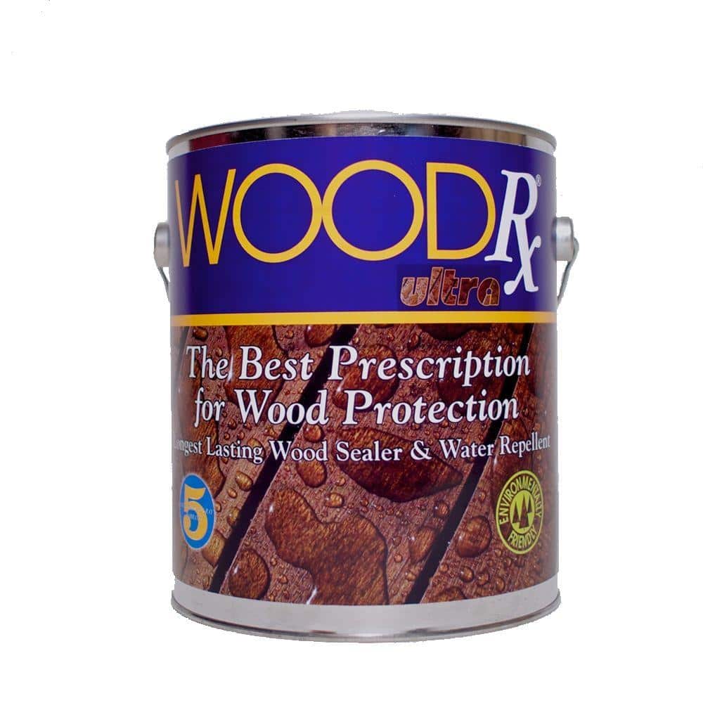 WoodRx 1 gal. Ultra Weathered Gray Transparent Wood Exterior Stain and Sealer