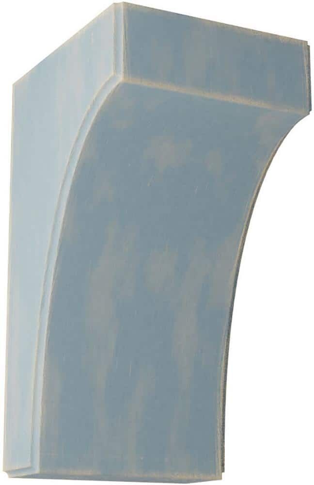 Ekena Millwork 5-1/4 in. x 10 in. x 6 in. Driftwood Blue Clarksville Wood Vintage Decor Bracket