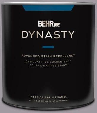 BEHR DYNASTY 1 qt. #N570-3 Art Nouveau Glass One-Coat Hide Satin Enamel Interior Stain-Blocking Paint and Primer