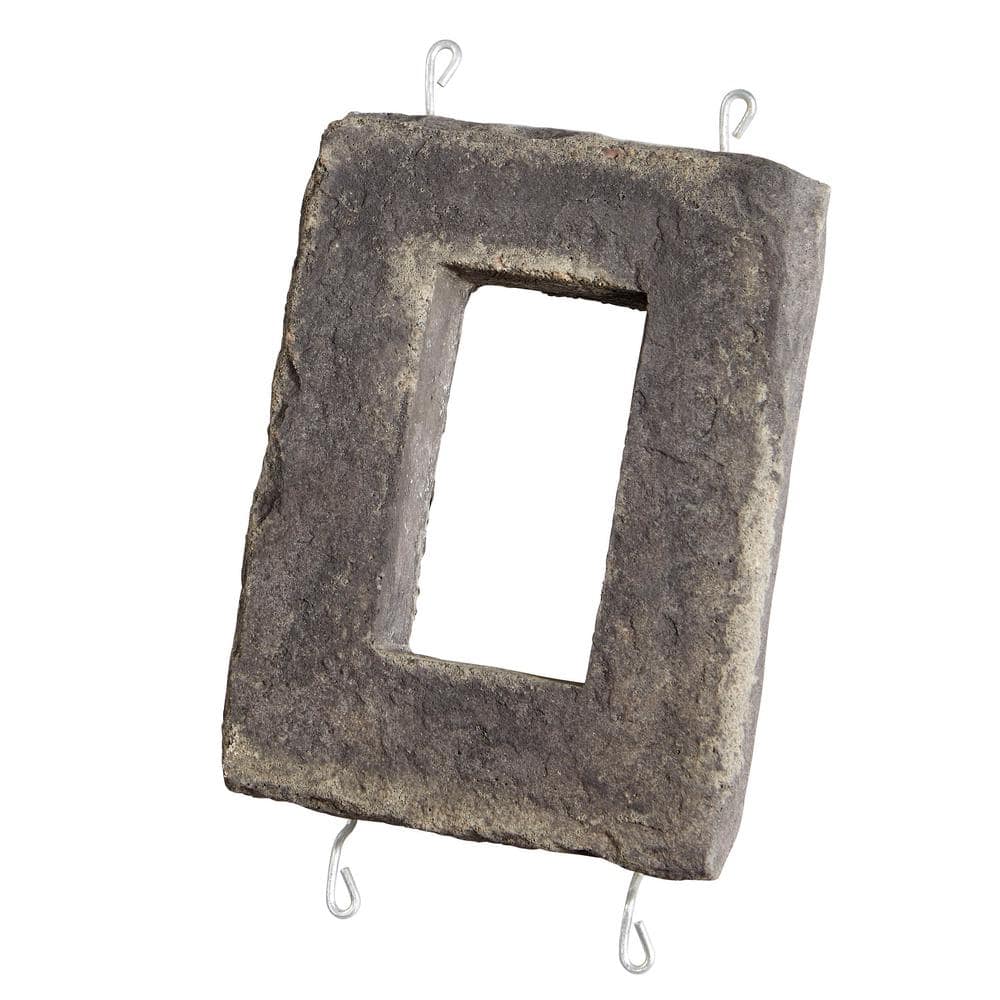 ClipStone 6 in. x 8 in. Smoke Electrical Outlet Stone