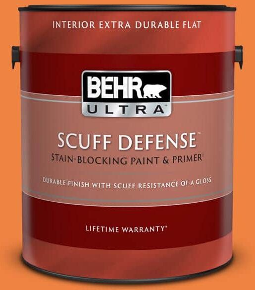 BEHR ULTRA 1 gal. #P220-7 Construction Zone Extra Durable Flat Interior Paint & Primer