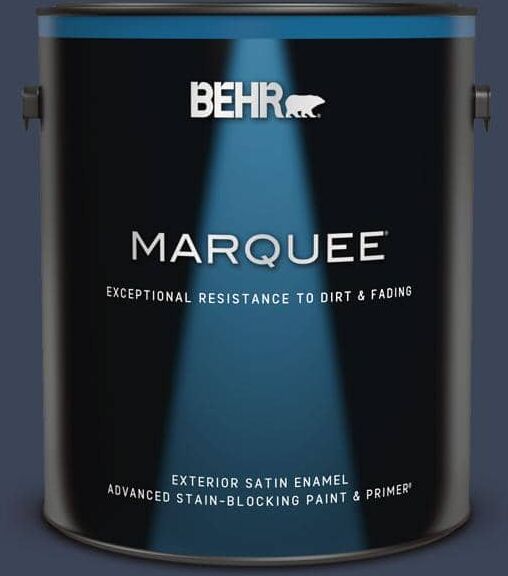 BEHR MARQUEE 1 gal. #600F-7 Soulful Music Satin Enamel Exterior Paint & Primer