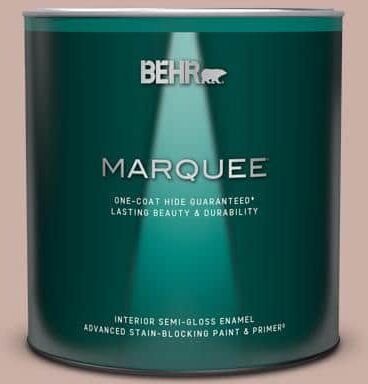 BEHR MARQUEE 1 qt. Home Decorators Collection #HDC-CT-07A Vintage Tea Rose One-Coat Hide Semi-Gloss Enamel Interior Paint & Primer