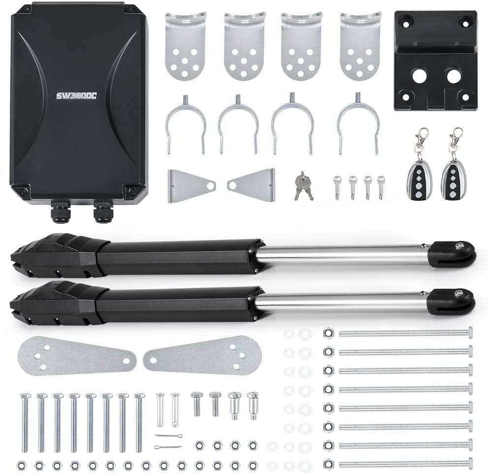 DOORADO Automatic Dual Swing Gate Opener Kit-880lb, 20ft