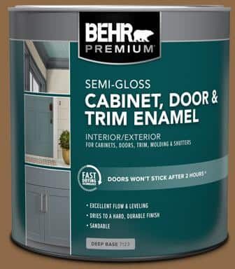 BEHR PREMIUM 1 qt. #SC-115 Antique Brass Semi-Gloss Enamel Interior/Exterior Cabinet, Door & Trim Paint