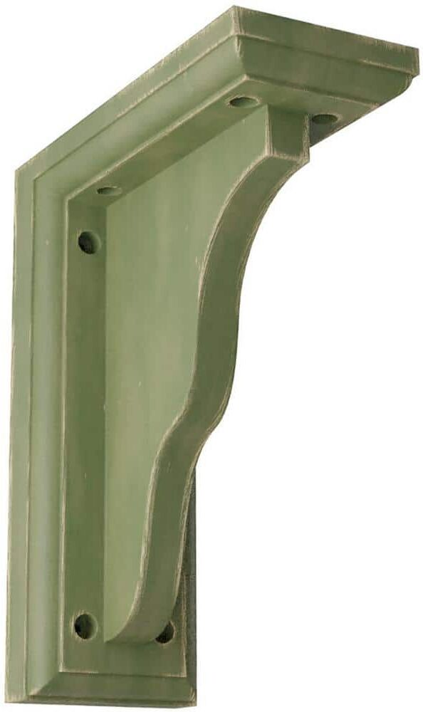 Ekena Millwork 3-1/2 in. x 9 in. x 7 in. Restoration Green Hamilton Traditional Wood Vintage Decor Bracket