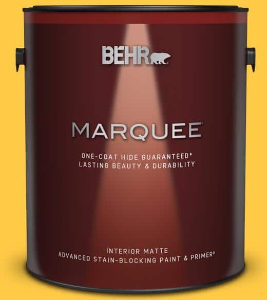 BEHR MARQUEE 1 gal. #P290-6 English Daisy Matte Interior Paint & Primer