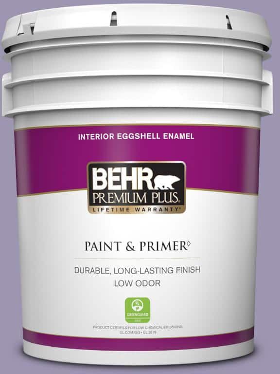 BEHR PREMIUM PLUS 5 gal. #S570-4 Night Music Eggshell Enamel Low Odor Interior Paint & Primer