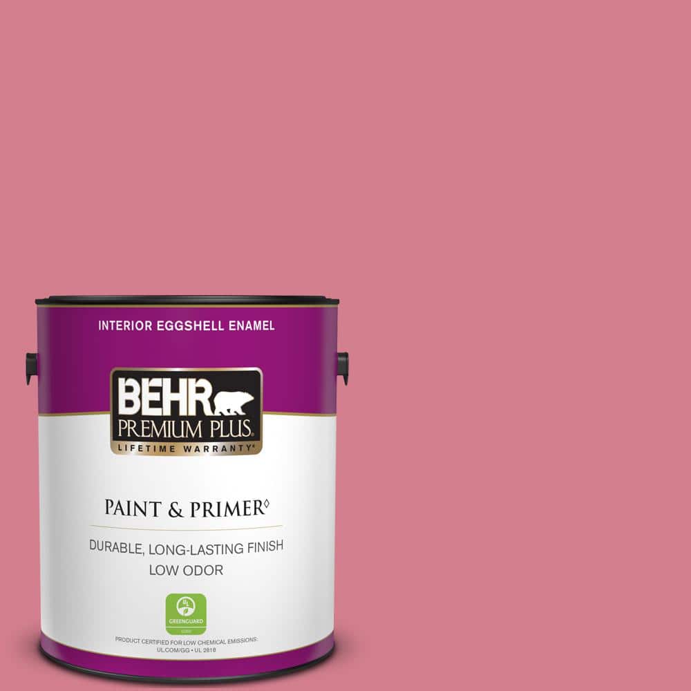 BEHR PREMIUM PLUS 1 gal. #P140-4 I Pink I Can Eggshell Enamel Low Odor Interior Paint & Primer