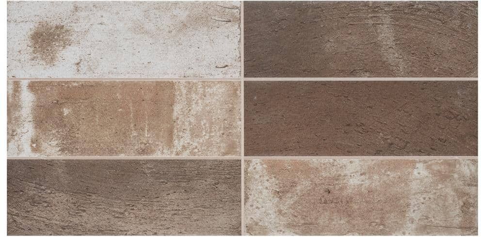 Merola Tile Mud Cocoa 7-7/8 in. x 15-3/4 in. Ceramic Wall Tile (10.44 sq. ft./Case)