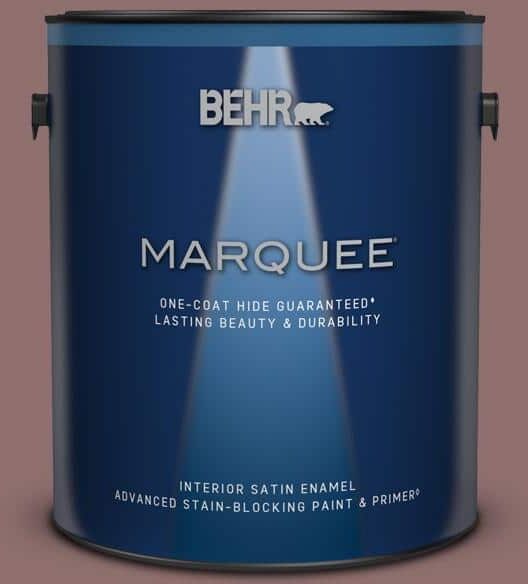 BEHR MARQUEE 1 gal. #MQ1-47 Touch of Class One-Coat Hide Satin Enamel Interior Paint & Primer