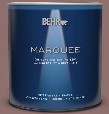 BEHR MARQUEE 1 qt. #MQ1-47 Touch of Class One-Coat Hide Satin Enamel Interior Paint & Primer