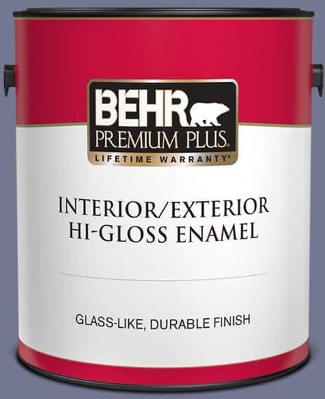 BEHR PREMIUM PLUS 1 gal. #MQ5-07 Little Theater Hi-Gloss Enamel Interior/Exterior Paint