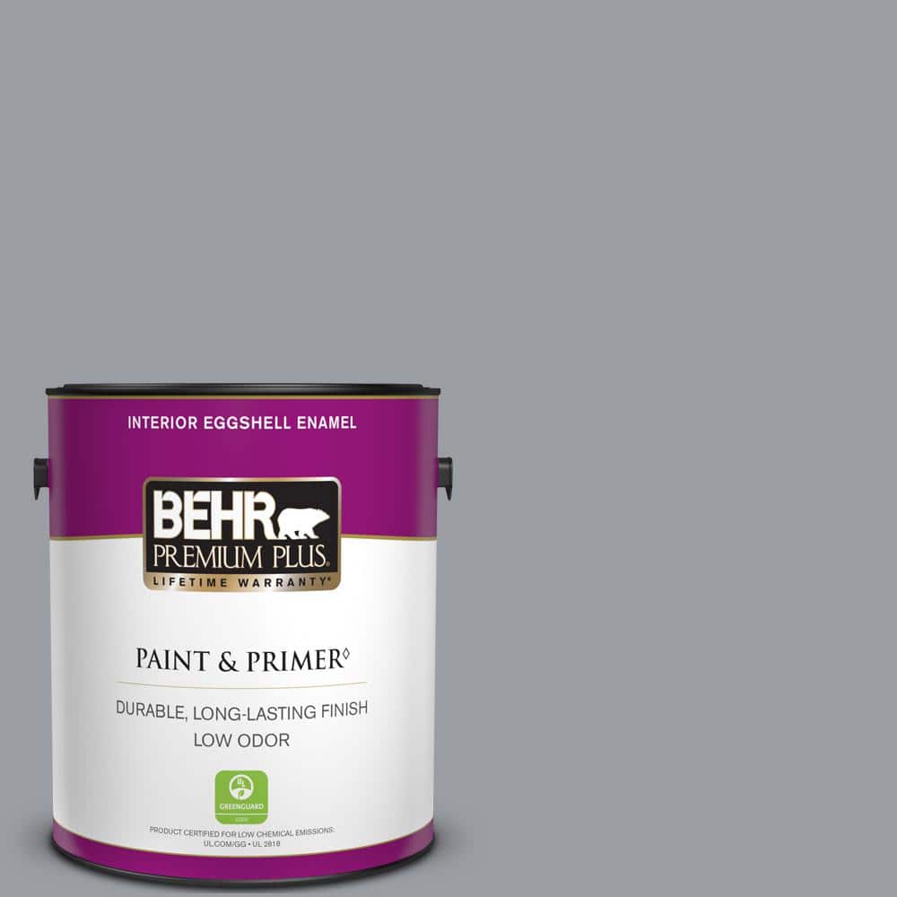 BEHR PREMIUM PLUS 1 gal. #760F-4 Down Pour Eggshell Enamel Low Odor Interior Paint & Primer