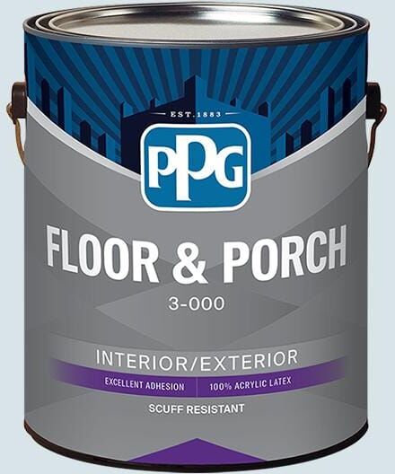 1 gal. PPG1158-1 Baby's Breath Satin Interior/Exterior Floor and Porch Paint