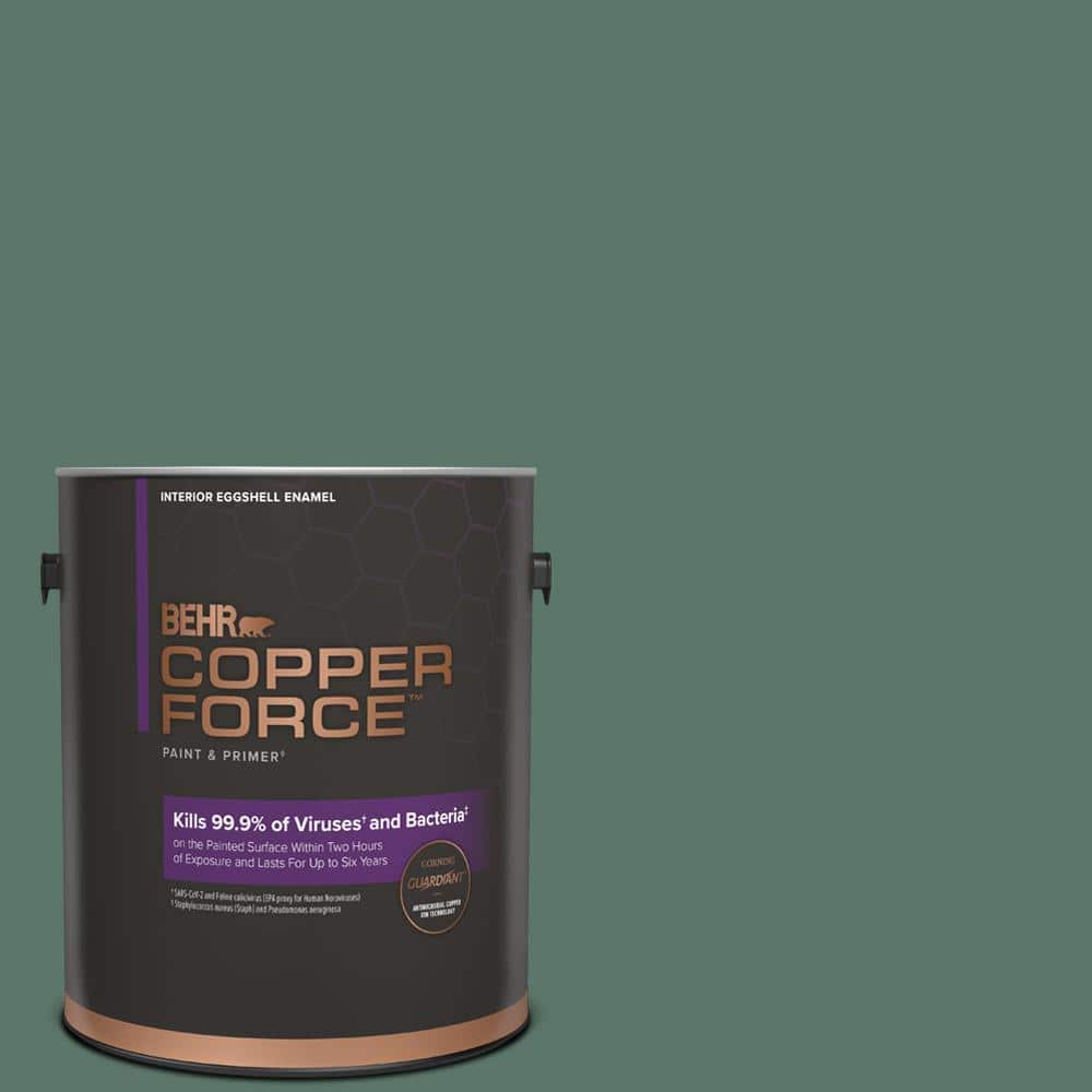 COPPER FORCE 1 gal. #S420-6 Pine Brook Eggshell Enamel Virucidal and Antibacterial Interior Paint & Primer