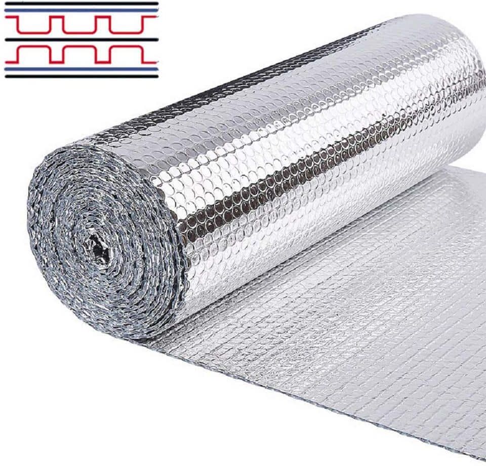 Pro Space 48 in. x 25 ft. Radiant Barrier Double Bubble Aluminum Foil Reflective Insulation