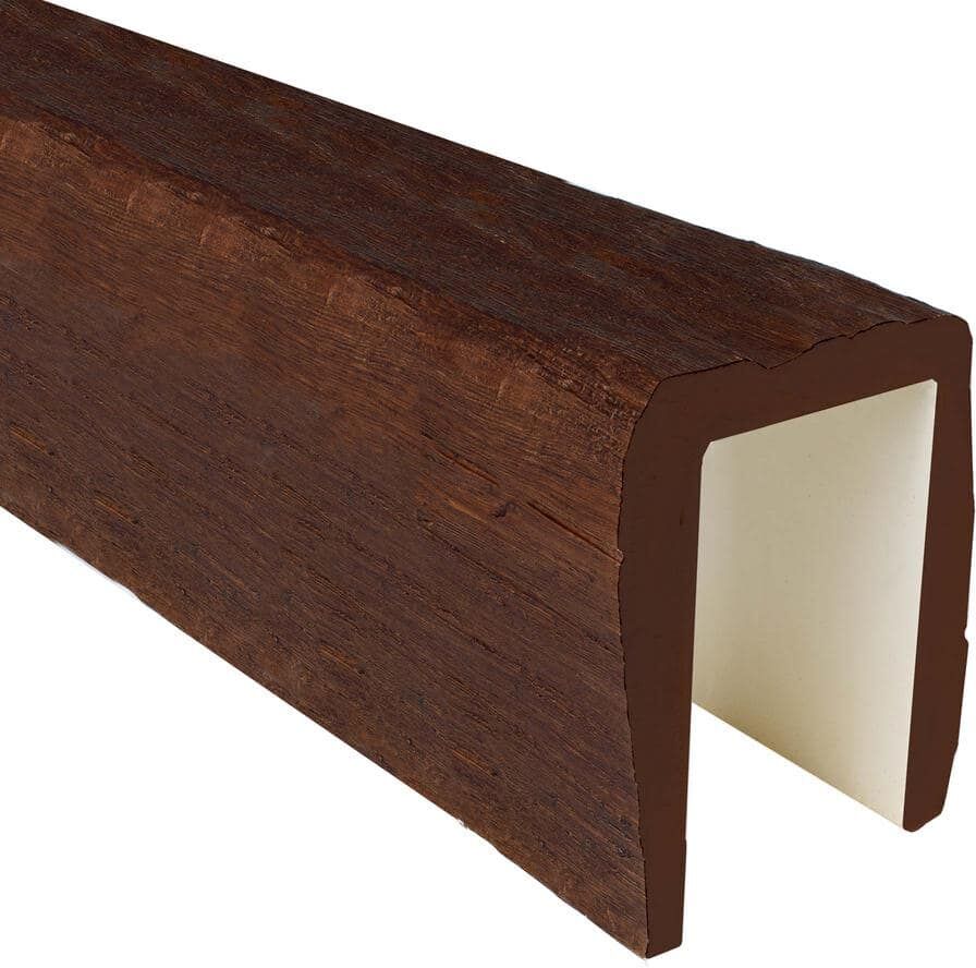 American Pro Decor 9 in. x 9 in. x 15.5 ft. Walnut Vintage Faux Wood Beam