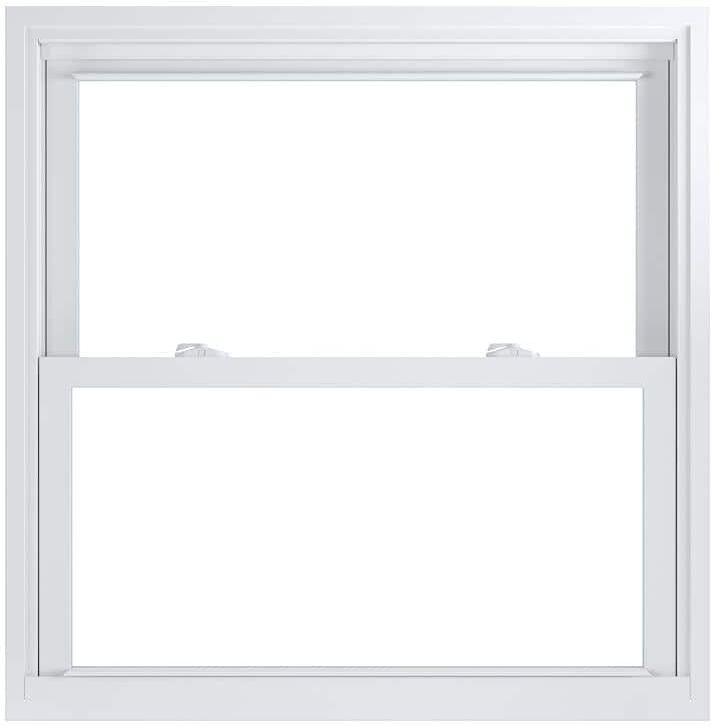 American Craftsman 35.75 in. x 35.75 in. 70 Pro Series Low-E Argon Glass Double Hung White Vinyl Replacement Window, Screen Incl