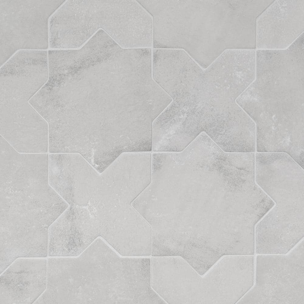 Ivy Hill Tile Tripoli Star-Crossed Dove Gray 6.1 in. x 11.9 in. Terracotta Look Porcelain Floor and Wall Tile (8.26 sq. ft./Case)