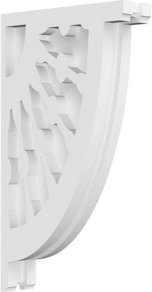 Ekena Millwork 1-7/8 in. x 13 in. x 7-1/2 in. PVC Classic Wagon Wheel Corbel