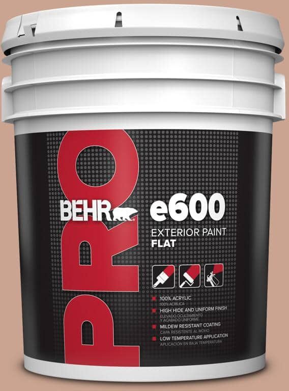 BEHR PRO 5 gal. #220F-4 Sombrero Tan Flat Exterior Paint