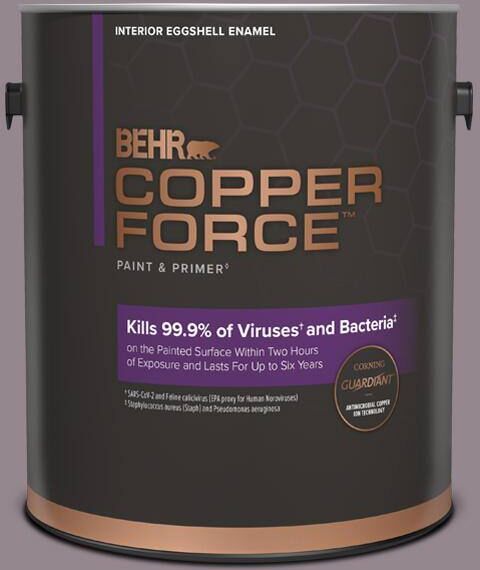 COPPER FORCE 1 gal. #MQ1-32 Cinema Screen Eggshell Enamel Virucidal and Antibacterial Interior Paint & Primer