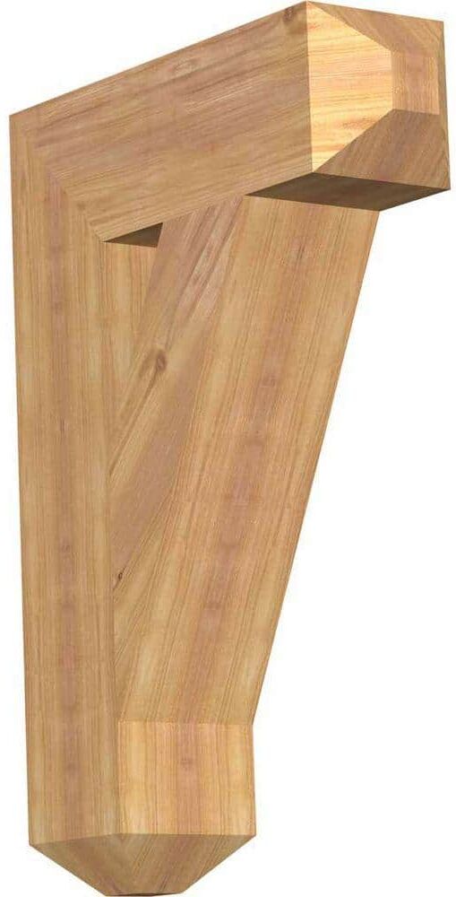 Ekena Millwork 5.5 in. x 28 in. x 20 in. Western Red Cedar Traditional Craftsman Smooth Bracket