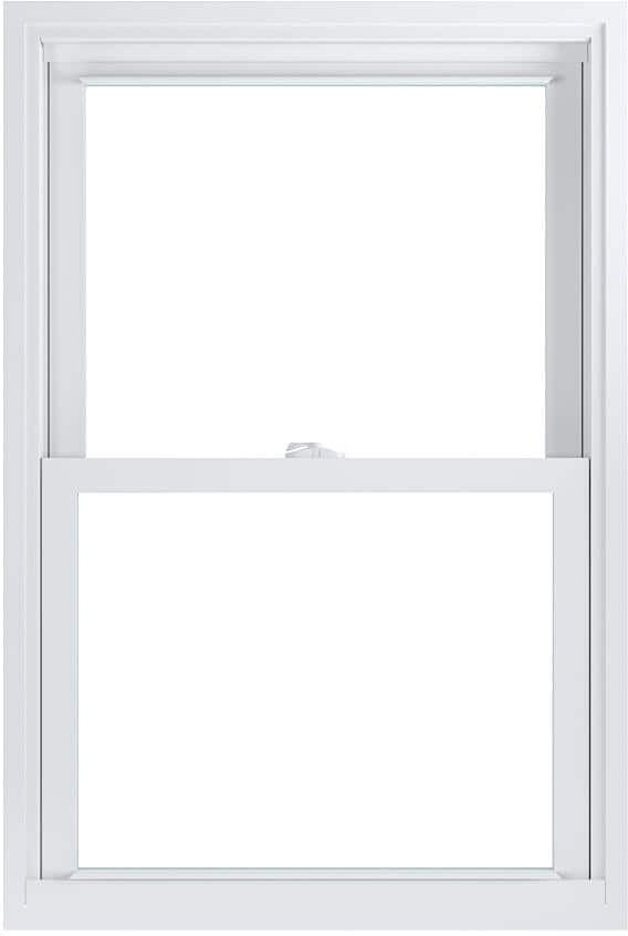 American Craftsman 27.75 in. x 41.25 in. 70 Pro Series Low-E Argon Glass Double Hung White Vinyl Replacement Window, Screen Incl