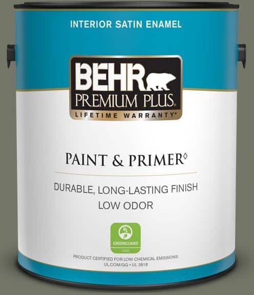 BEHR PREMIUM PLUS 1 gal. Home Decorators Collection #HDC-AC-20 Halls of Ivy Satin Enamel Low Odor Interior Paint & Primer