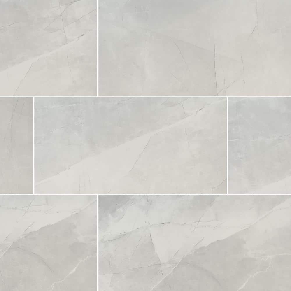 MSI Madison Luna 12 in. x 24 in. Polished Porcelain Stone Look Floor and Wall Tile (16 sq. ft./Case)